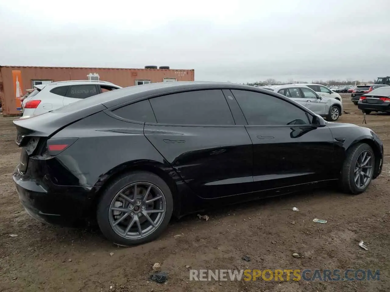 3 fotografías del automóvil dañado 5YJ3E1EB7NF189771 TESLA MODEL 3 2022
