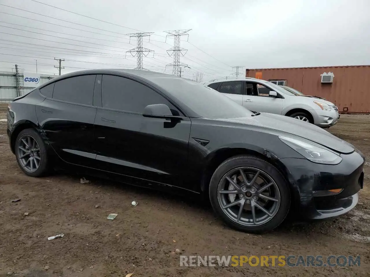 4 fotografías del automóvil dañado 5YJ3E1EB7NF189771 TESLA MODEL 3 2022