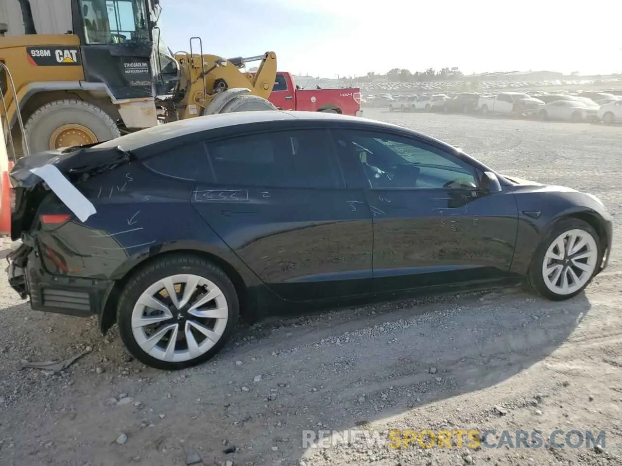 3 fotografías del automóvil dañado 5YJ3E1EB7NF190399 TESLA MODEL 3 2022