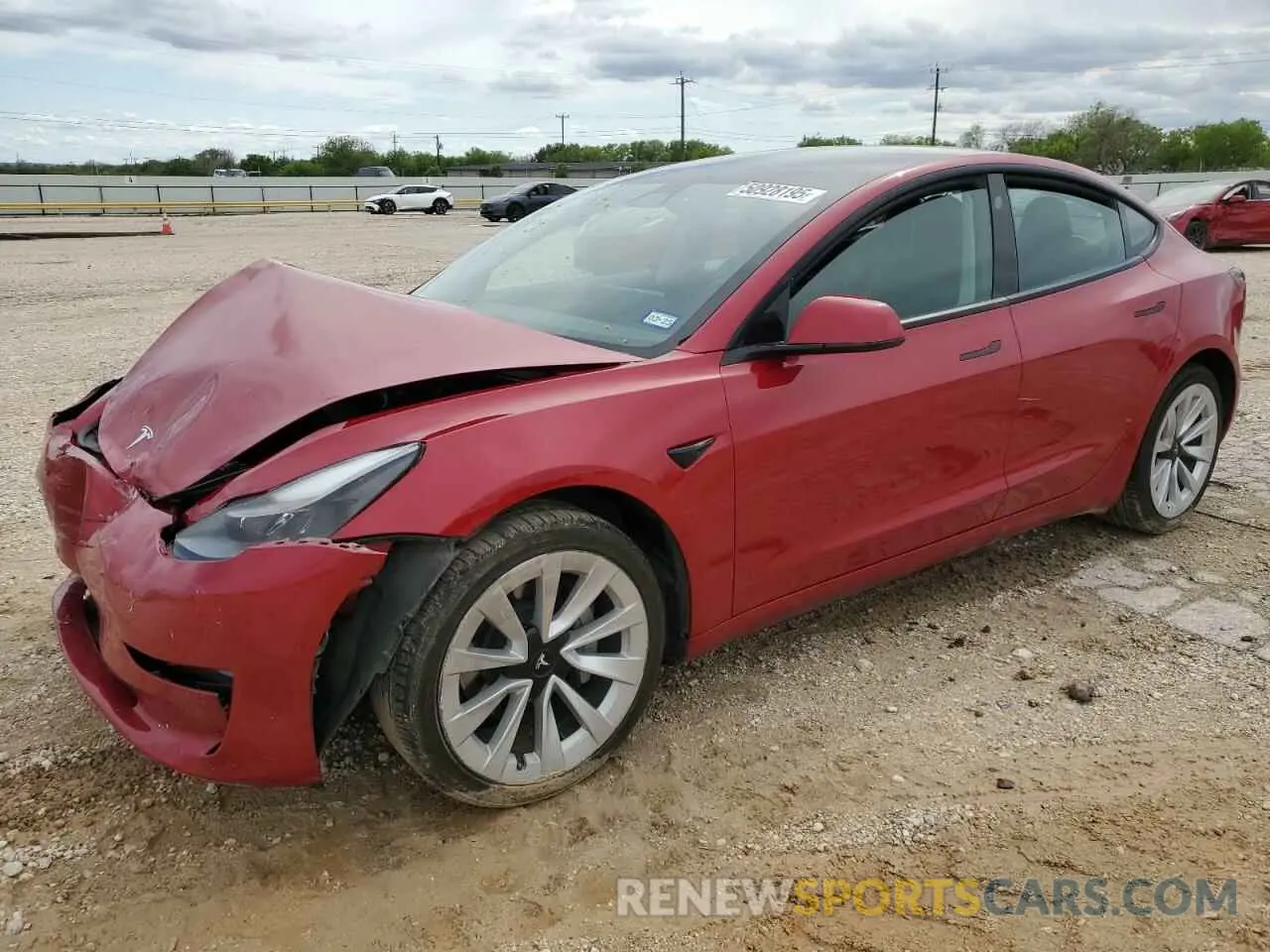 1 fotografías del automóvil dañado 5YJ3E1EB7NF190449 TESLA MODEL 3 2022