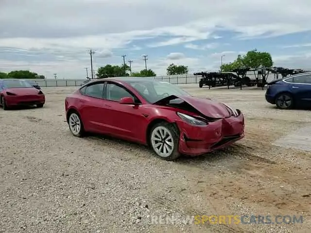 11 fotografías del automóvil dañado 5YJ3E1EB7NF190449 TESLA MODEL 3 2022