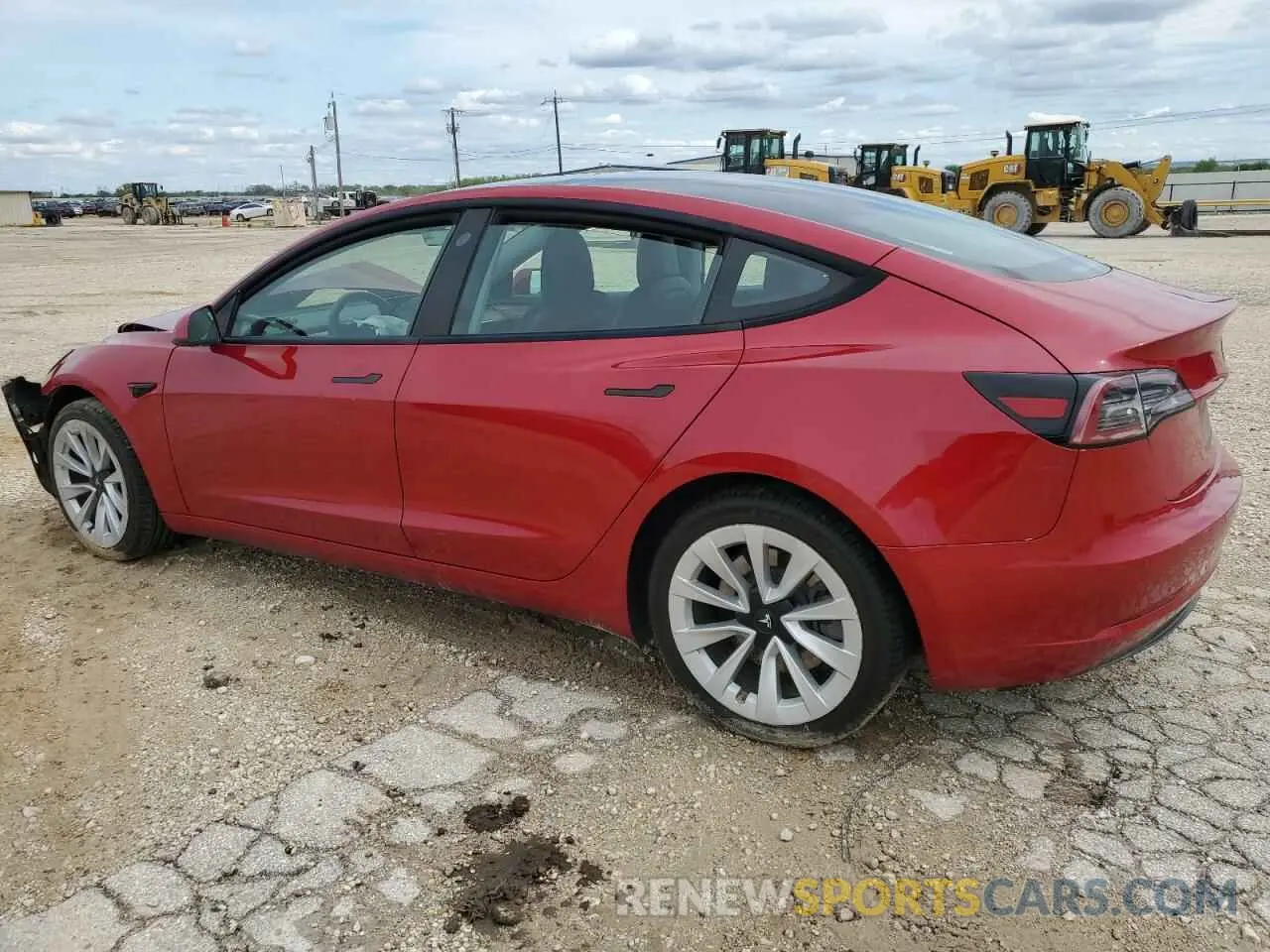 2 fotografías del automóvil dañado 5YJ3E1EB7NF190449 TESLA MODEL 3 2022