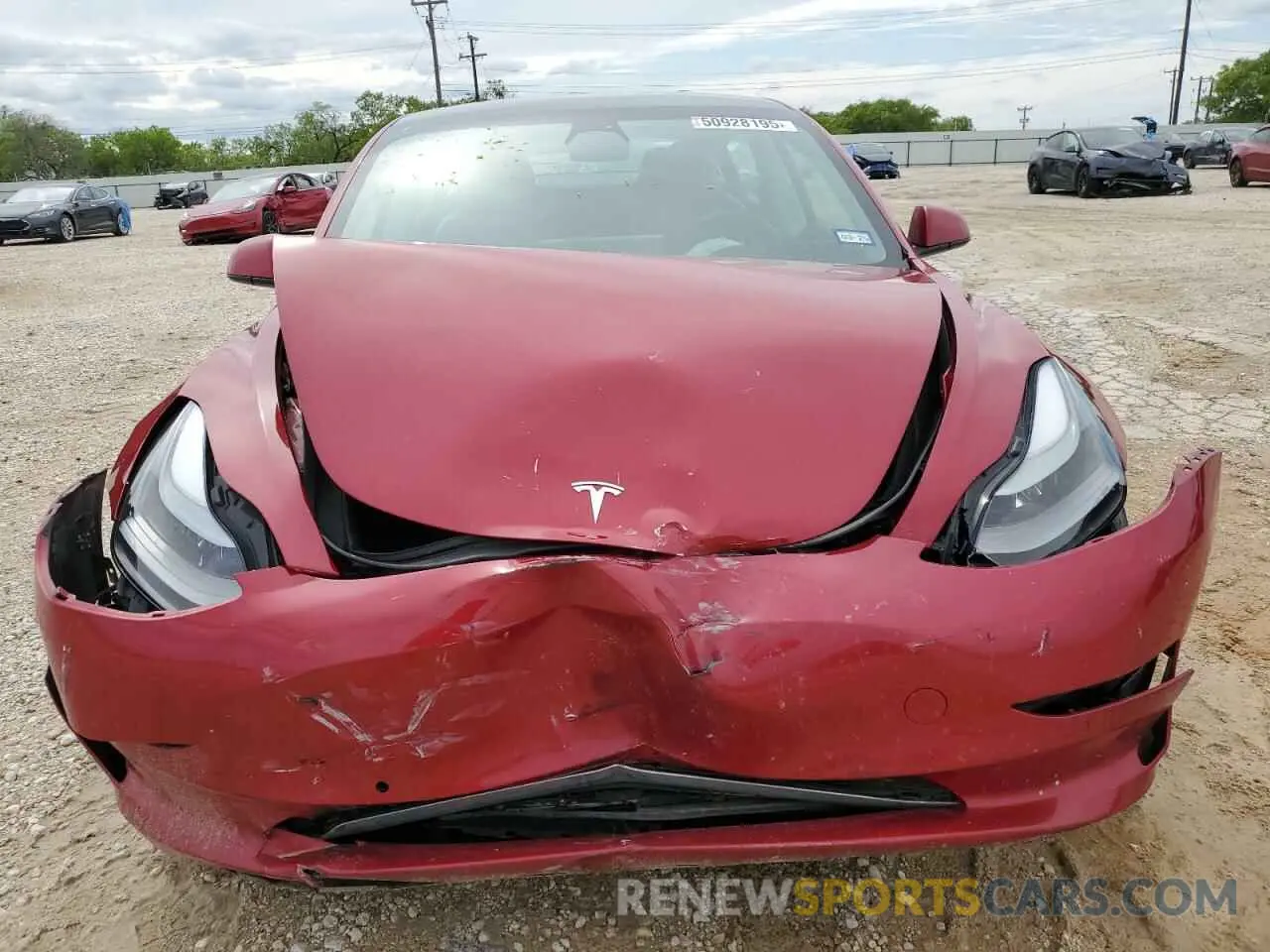 5 fotografías del automóvil dañado 5YJ3E1EB7NF190449 TESLA MODEL 3 2022