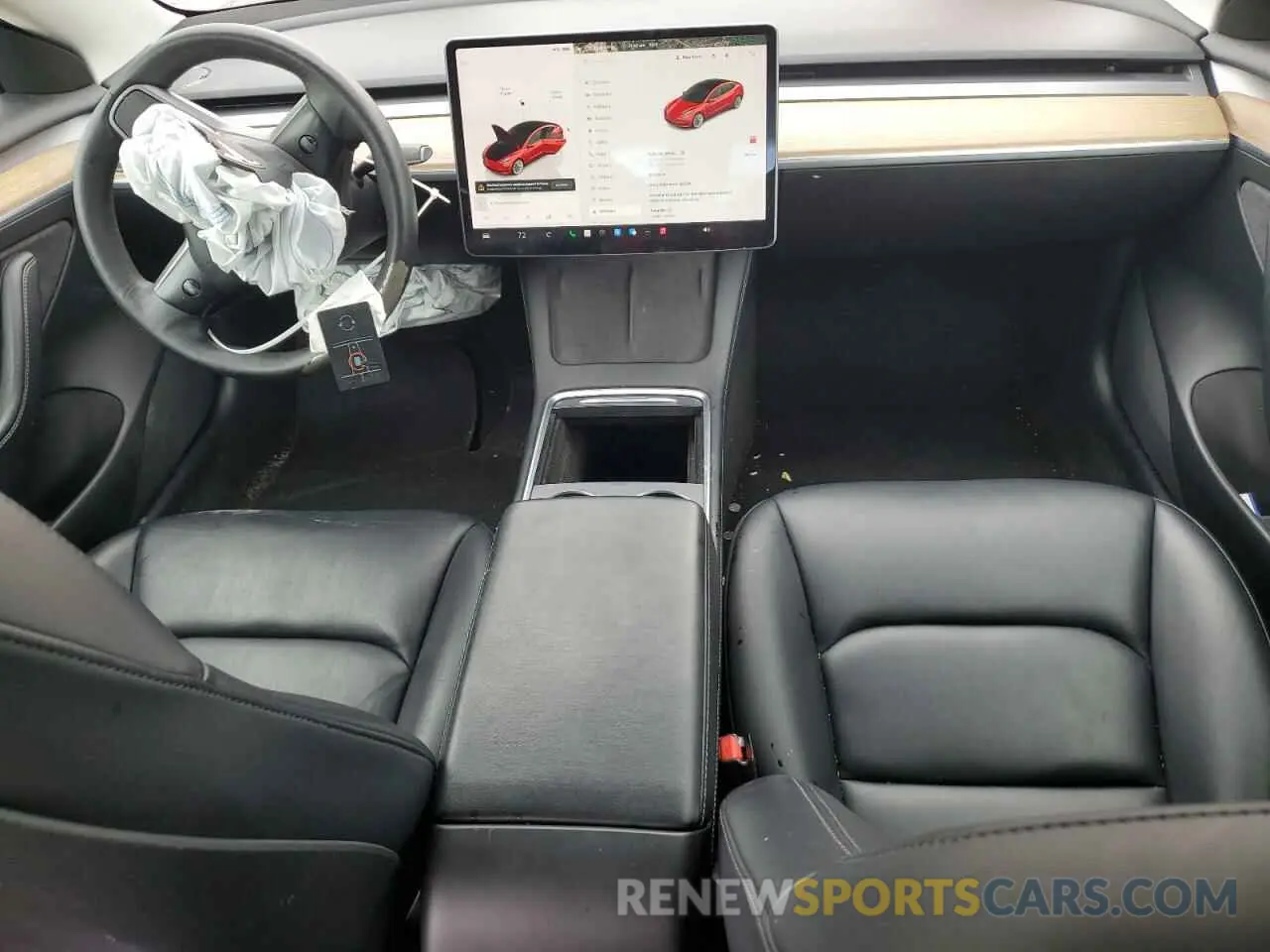 8 fotografías del automóvil dañado 5YJ3E1EB7NF190449 TESLA MODEL 3 2022