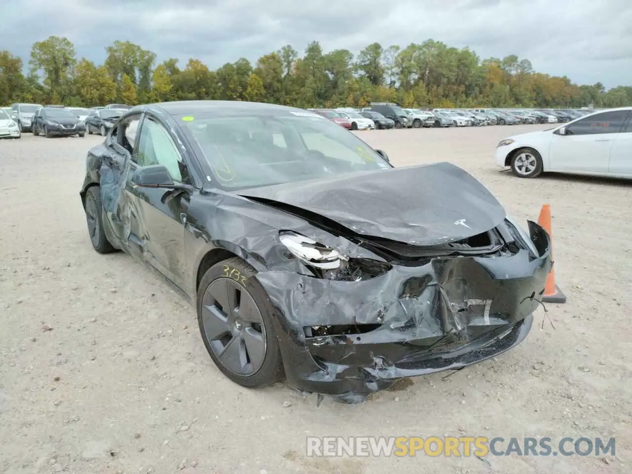 1 fotografías del automóvil dañado 5YJ3E1EB7NF190998 TESLA MODEL 3 2022