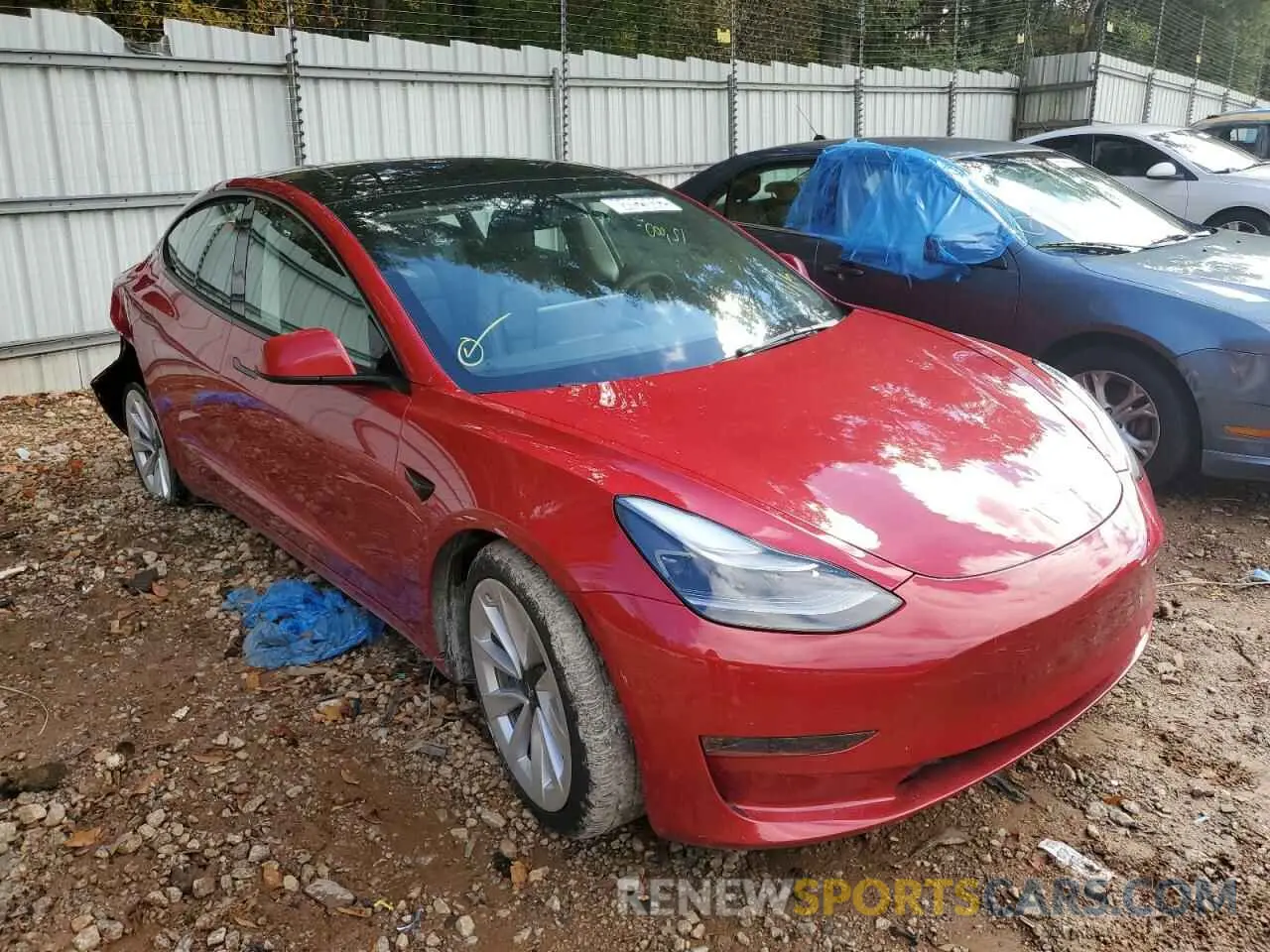 1 fotografías del automóvil dañado 5YJ3E1EB7NF191066 TESLA MODEL 3 2022