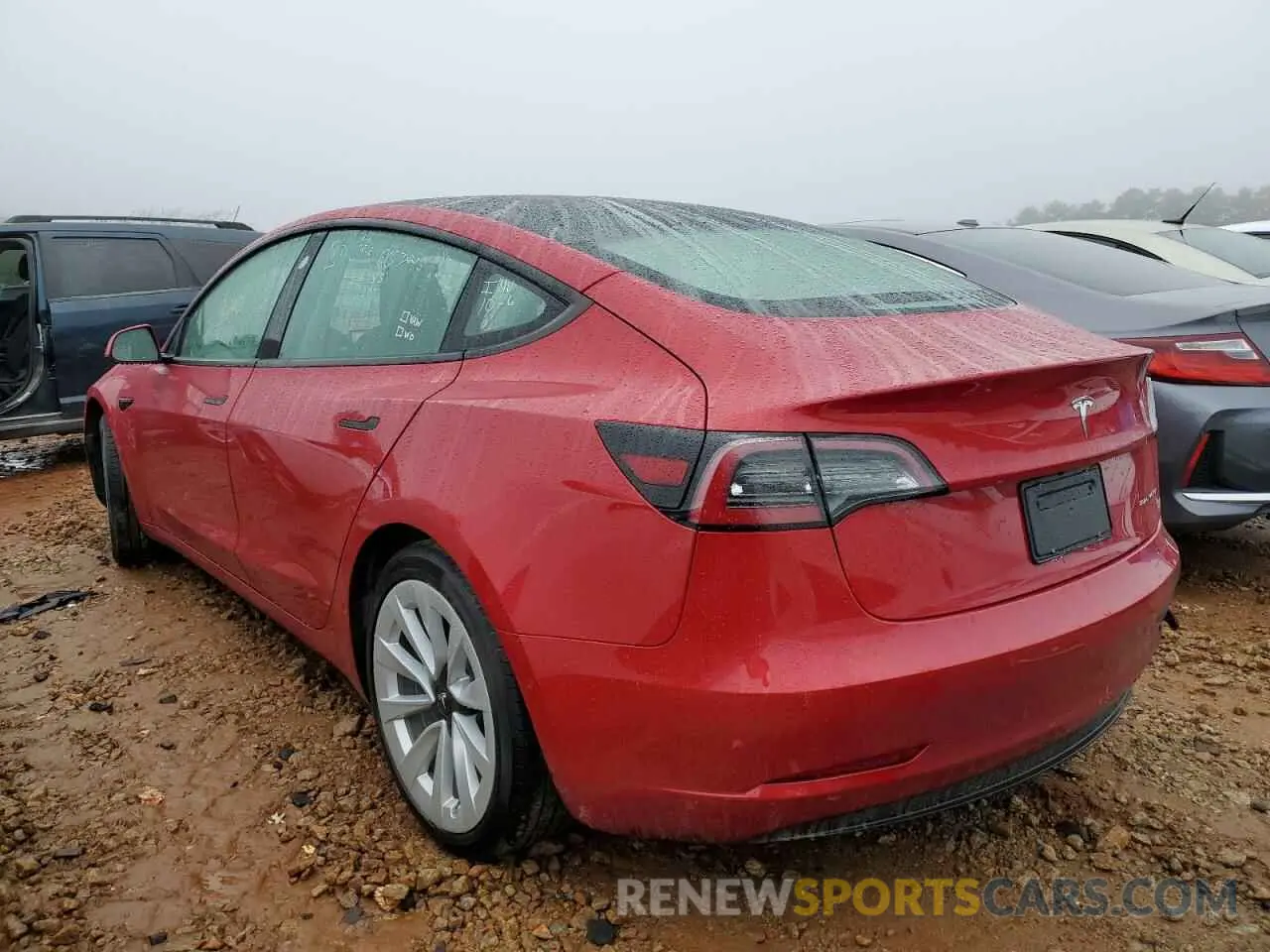 3 fotografías del automóvil dañado 5YJ3E1EB7NF191066 TESLA MODEL 3 2022