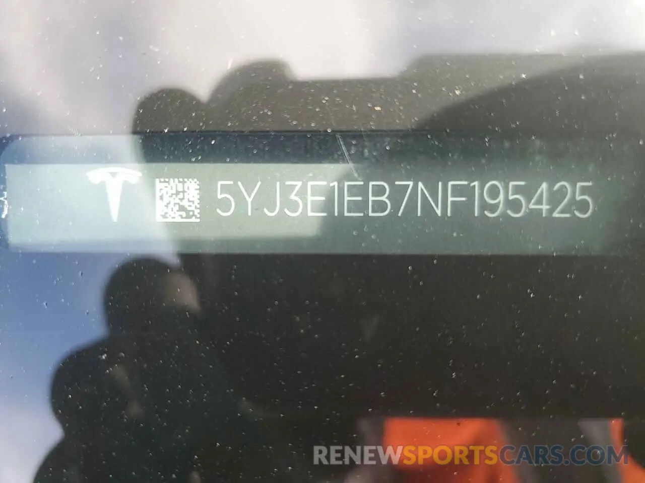 12 fotografías del automóvil dañado 5YJ3E1EB7NF195425 TESLA MODEL 3 2022