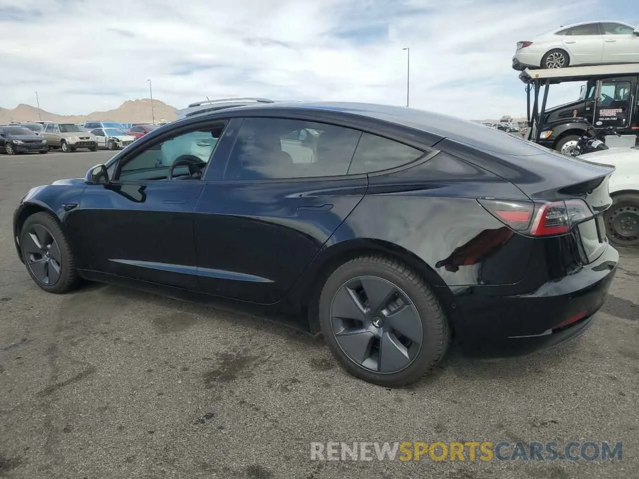 2 fotografías del automóvil dañado 5YJ3E1EB7NF195425 TESLA MODEL 3 2022