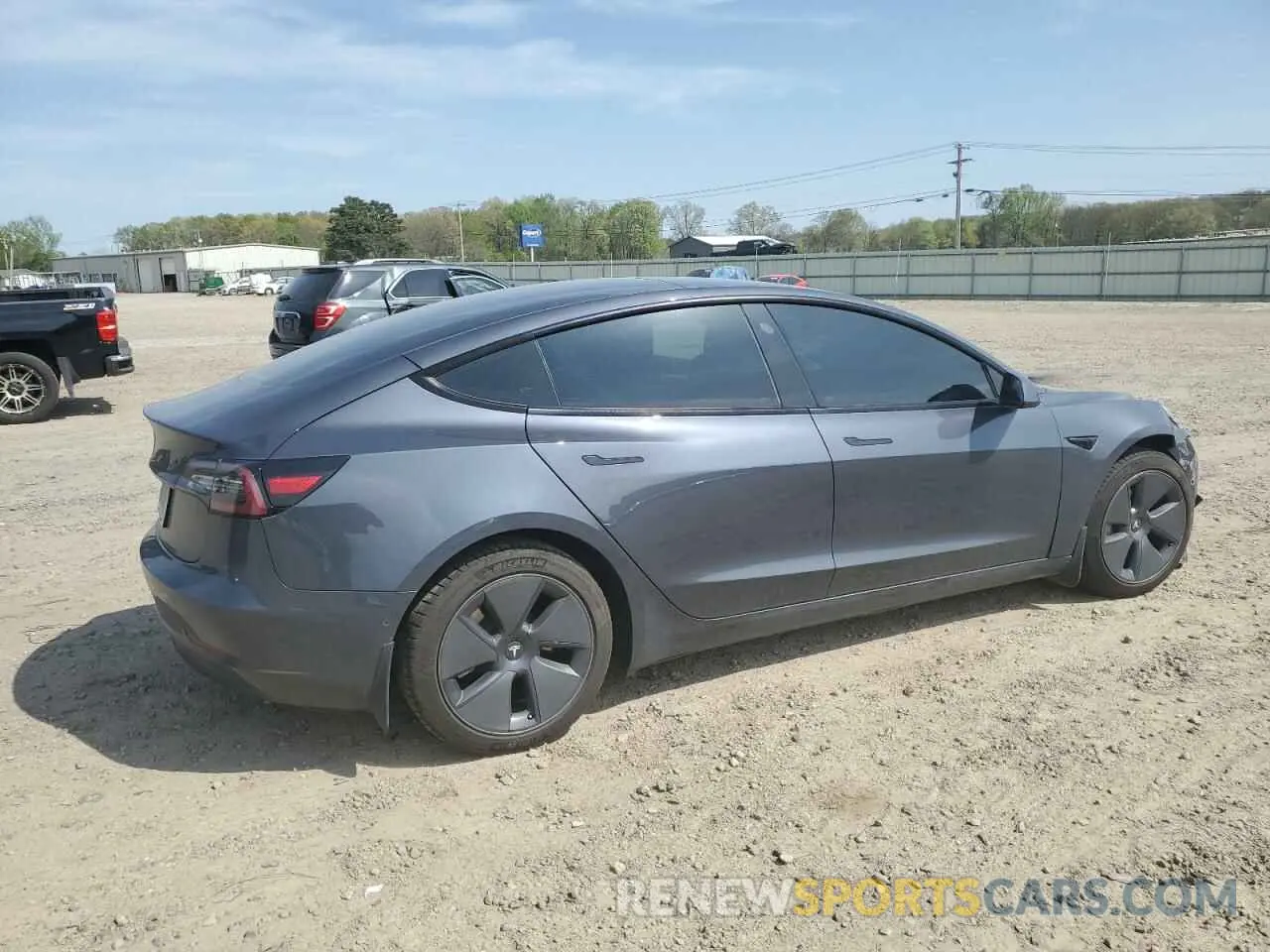 3 fotografías del automóvil dañado 5YJ3E1EB7NF198115 TESLA MODEL 3 2022
