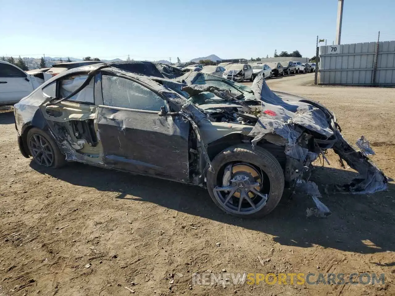 4 fotografías del automóvil dañado 5YJ3E1EB7NF205712 TESLA MODEL 3 2022