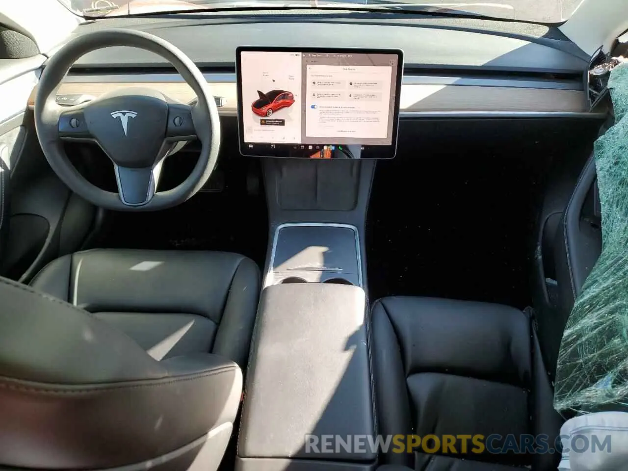 8 fotografías del automóvil dañado 5YJ3E1EB7NF209209 TESLA MODEL 3 2022