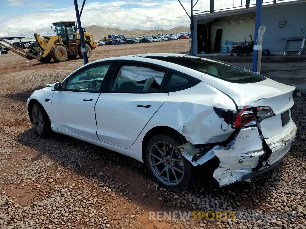 2 fotografías del automóvil dañado 5YJ3E1EB7NF228519 TESLA MODEL 3 2022
