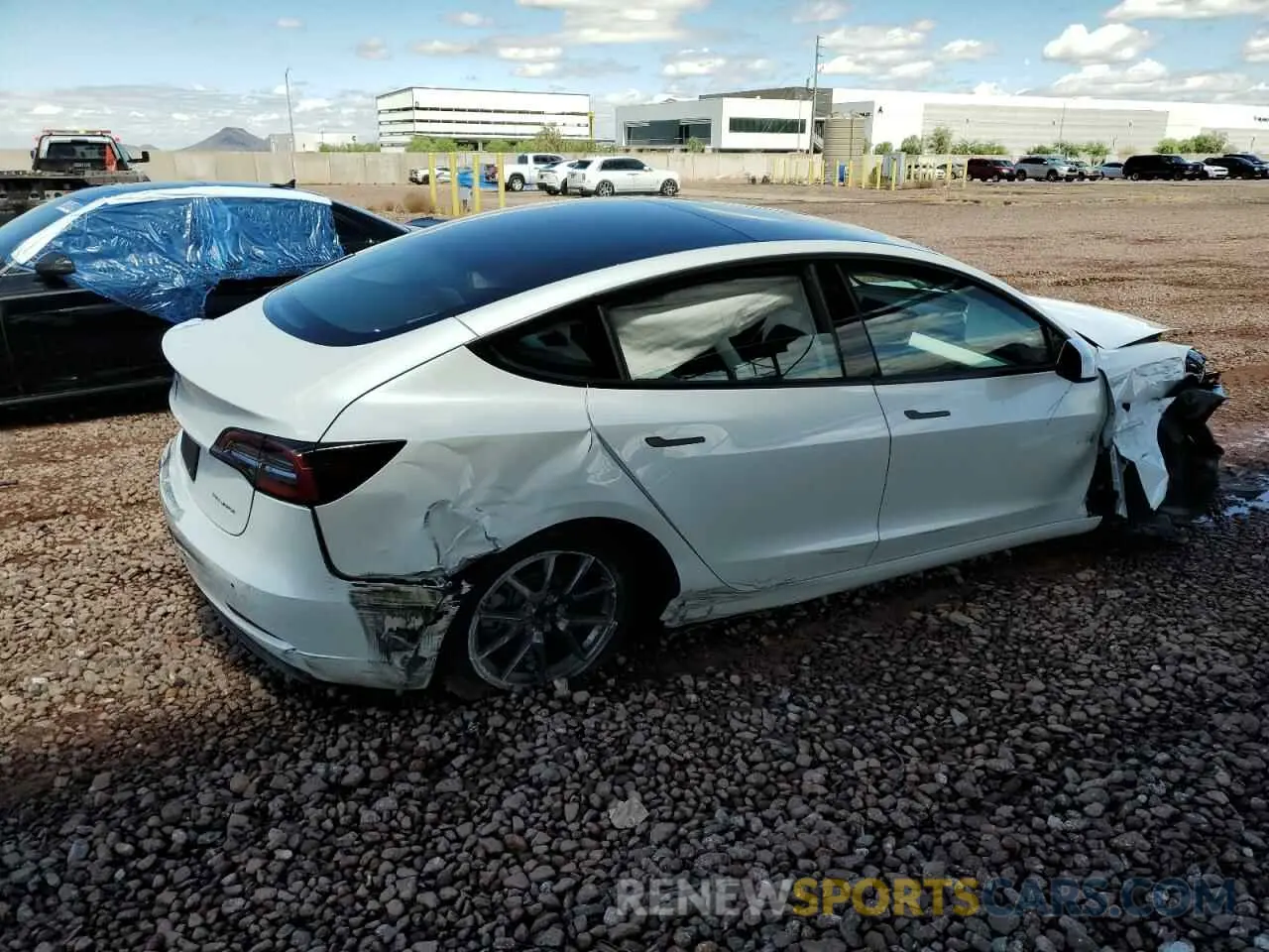 3 fotografías del automóvil dañado 5YJ3E1EB7NF228519 TESLA MODEL 3 2022