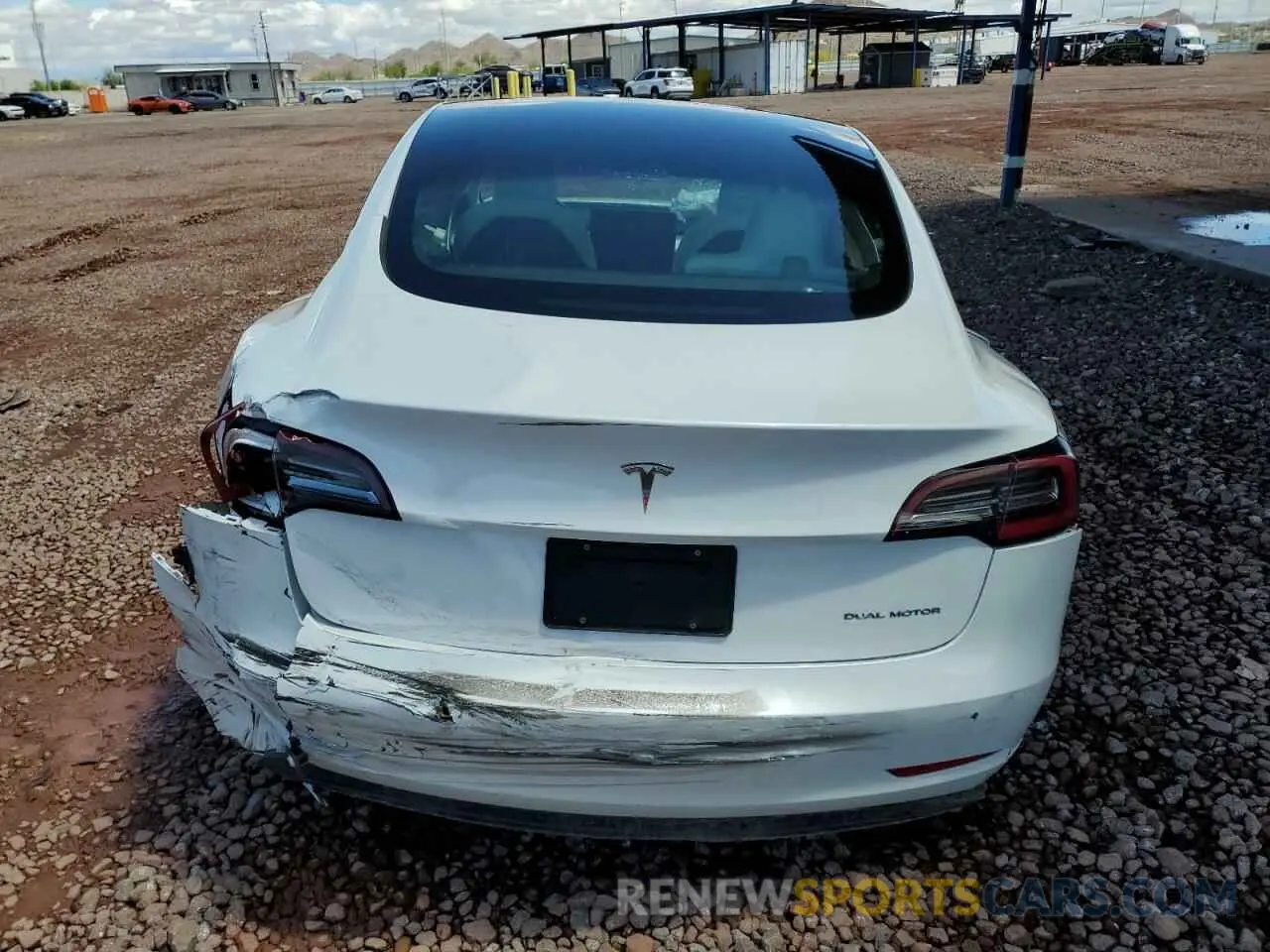6 fotografías del automóvil dañado 5YJ3E1EB7NF228519 TESLA MODEL 3 2022