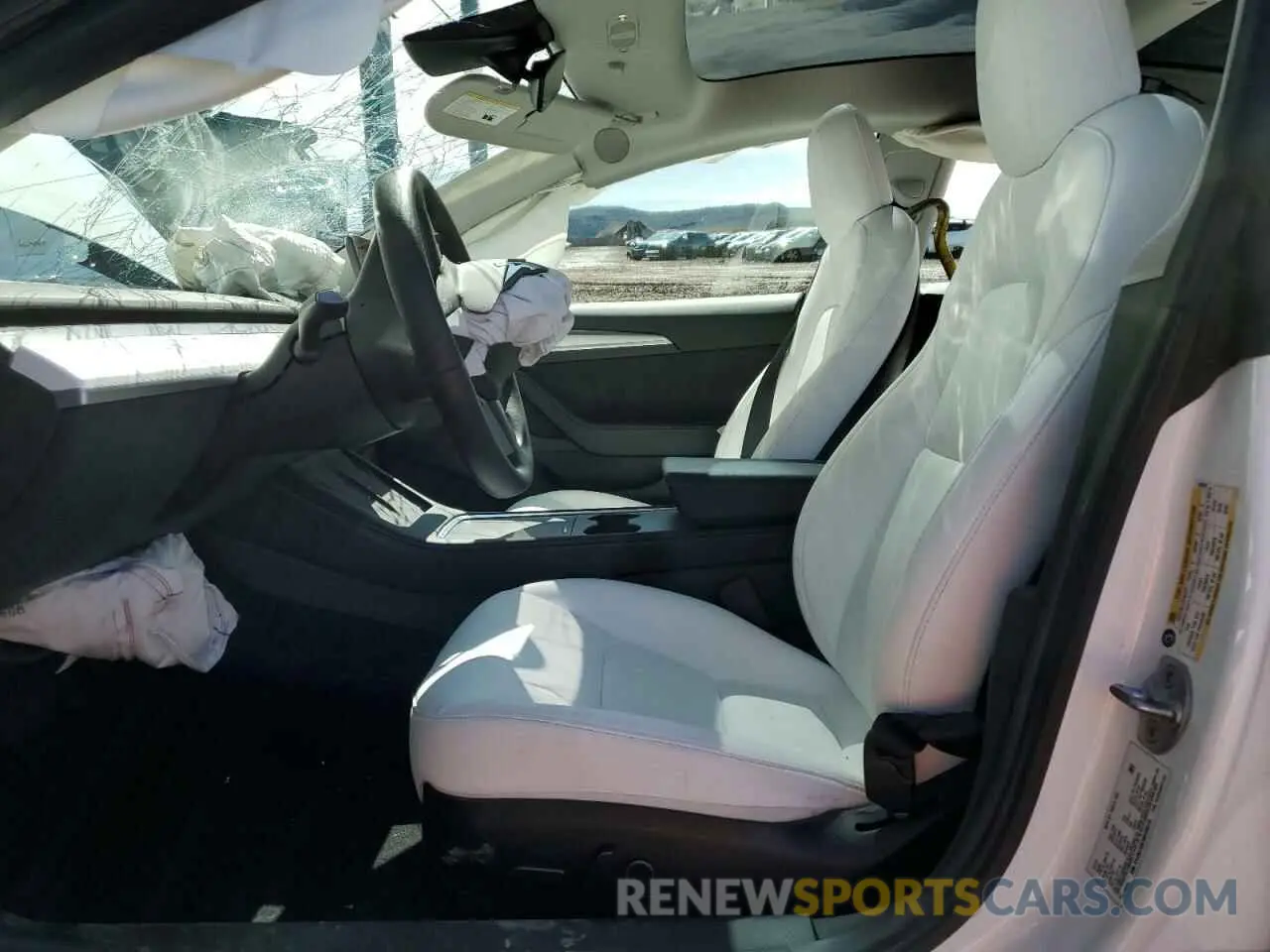 7 fotografías del automóvil dañado 5YJ3E1EB7NF228519 TESLA MODEL 3 2022