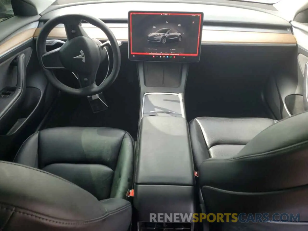 8 fotografías del automóvil dañado 5YJ3E1EB7NF238905 TESLA MODEL 3 2022