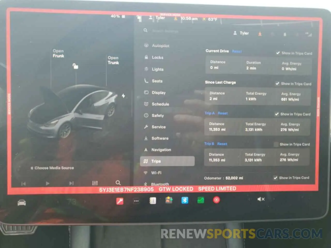 9 fotografías del automóvil dañado 5YJ3E1EB7NF238905 TESLA MODEL 3 2022