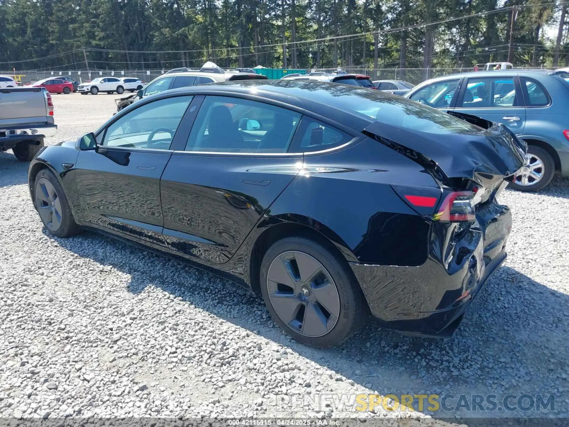 3 fotografías del automóvil dañado 5YJ3E1EB7NF241996 TESLA MODEL 3 2022