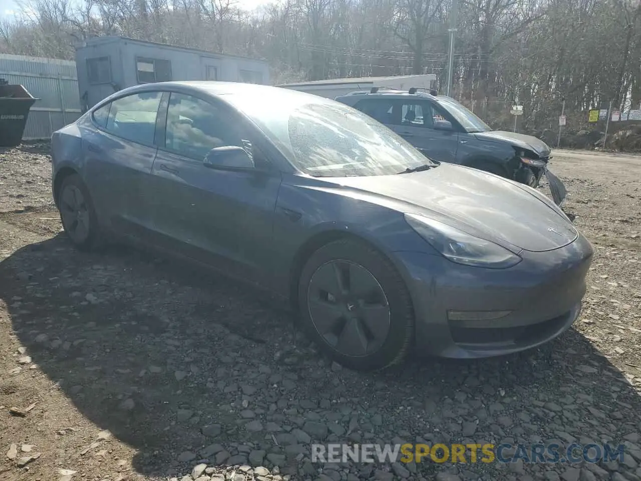 4 fotografías del automóvil dañado 5YJ3E1EB7NF257549 TESLA MODEL 3 2022