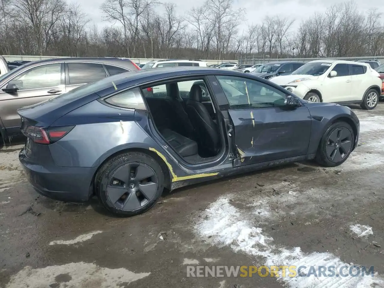 3 fotografías del automóvil dañado 5YJ3E1EB7NF259656 TESLA MODEL 3 2022