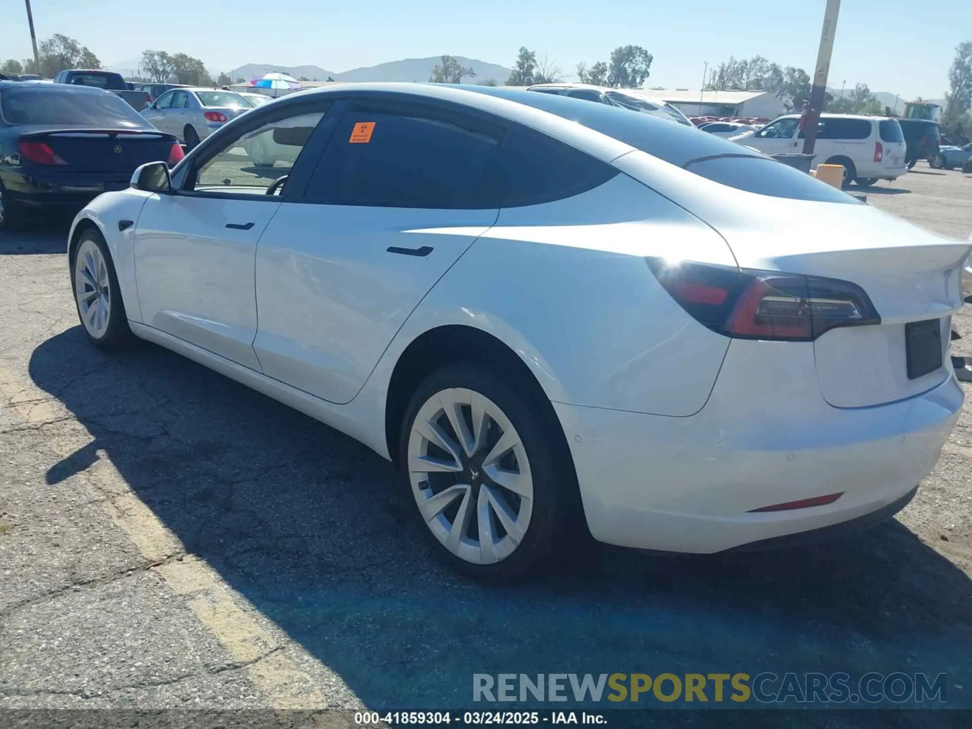 3 fotografías del automóvil dañado 5YJ3E1EB7NF298456 TESLA MODEL 3 2022