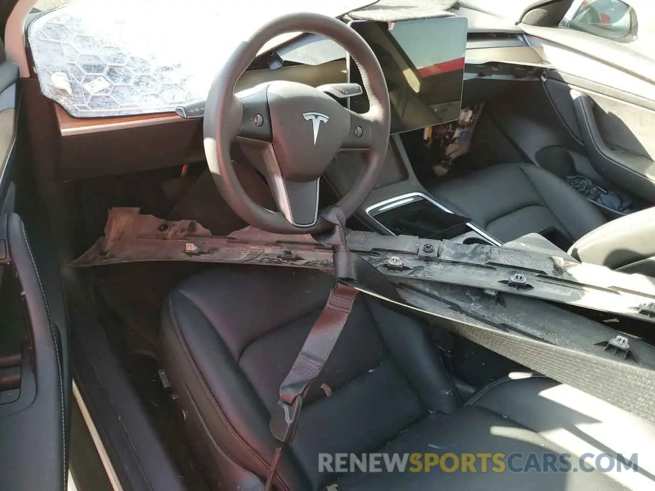 8 fotografías del automóvil dañado 5YJ3E1EB7NF320648 TESLA MODEL 3 2022