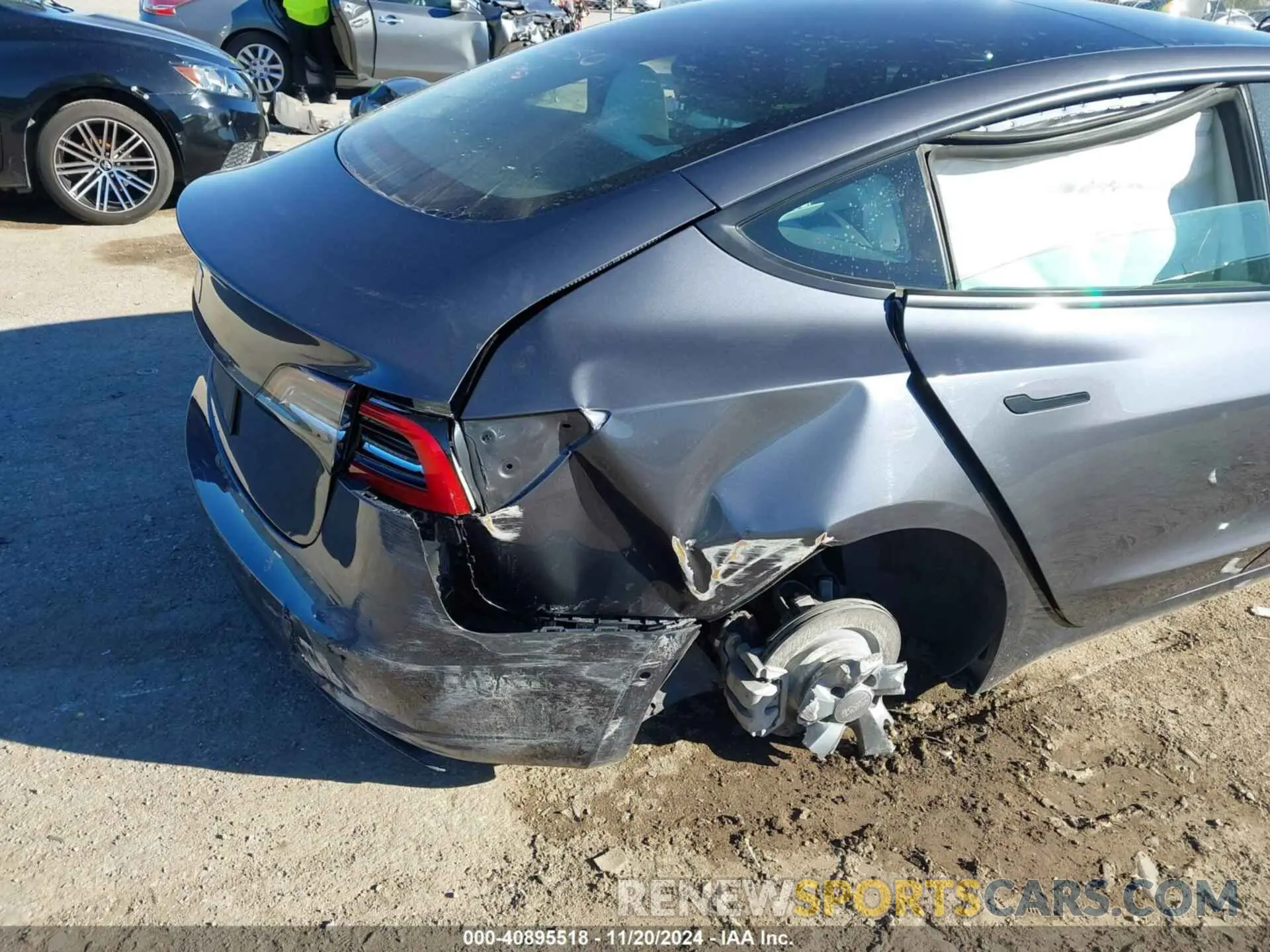 6 fotografías del automóvil dañado 5YJ3E1EB7NF342276 TESLA MODEL 3 2022