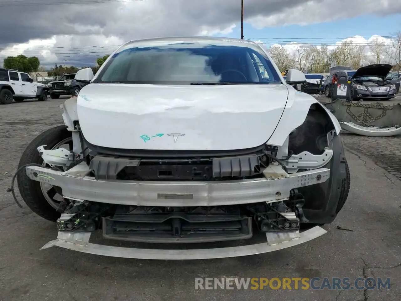 5 fotografías del automóvil dañado 5YJ3E1EB7NF365962 TESLA MODEL 3 2022