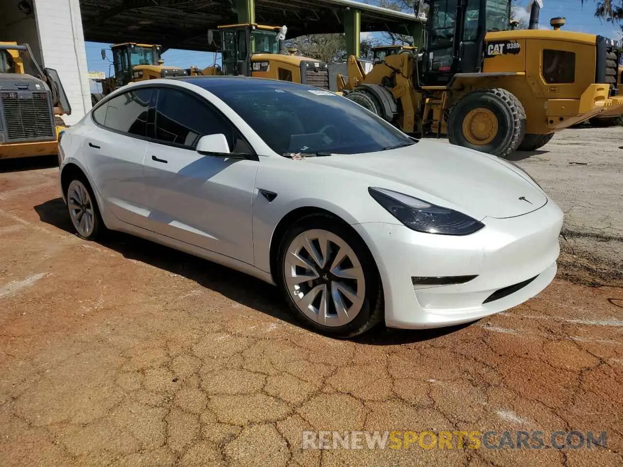 4 fotografías del automóvil dañado 5YJ3E1EB8NF109684 TESLA MODEL 3 2022