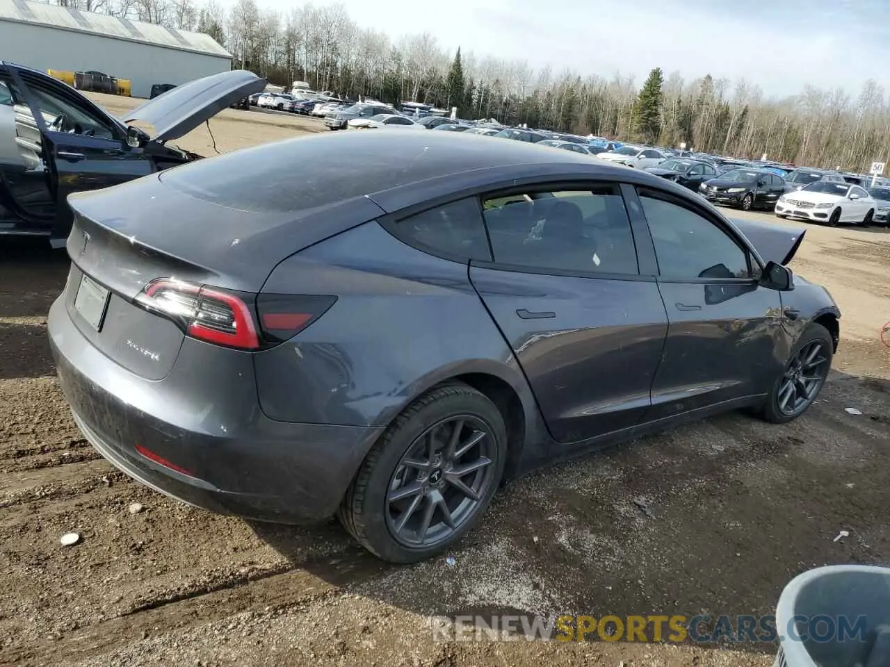 3 fotografías del automóvil dañado 5YJ3E1EB8NF116800 TESLA MODEL 3 2022