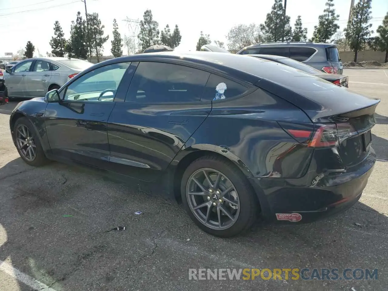 2 fotografías del automóvil dañado 5YJ3E1EB8NF125934 TESLA MODEL 3 2022