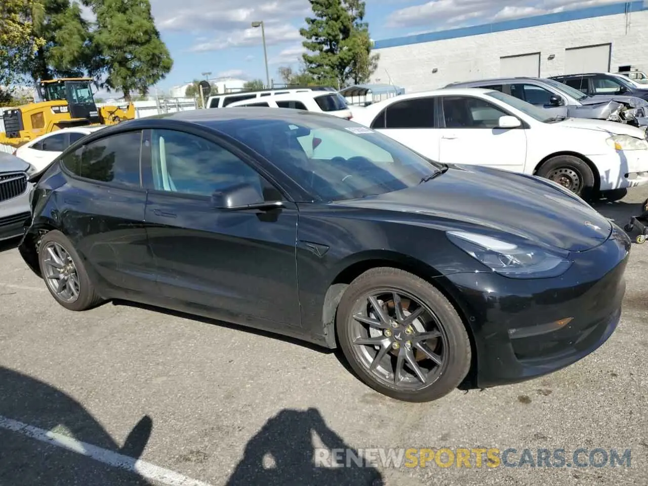 4 fotografías del automóvil dañado 5YJ3E1EB8NF125934 TESLA MODEL 3 2022