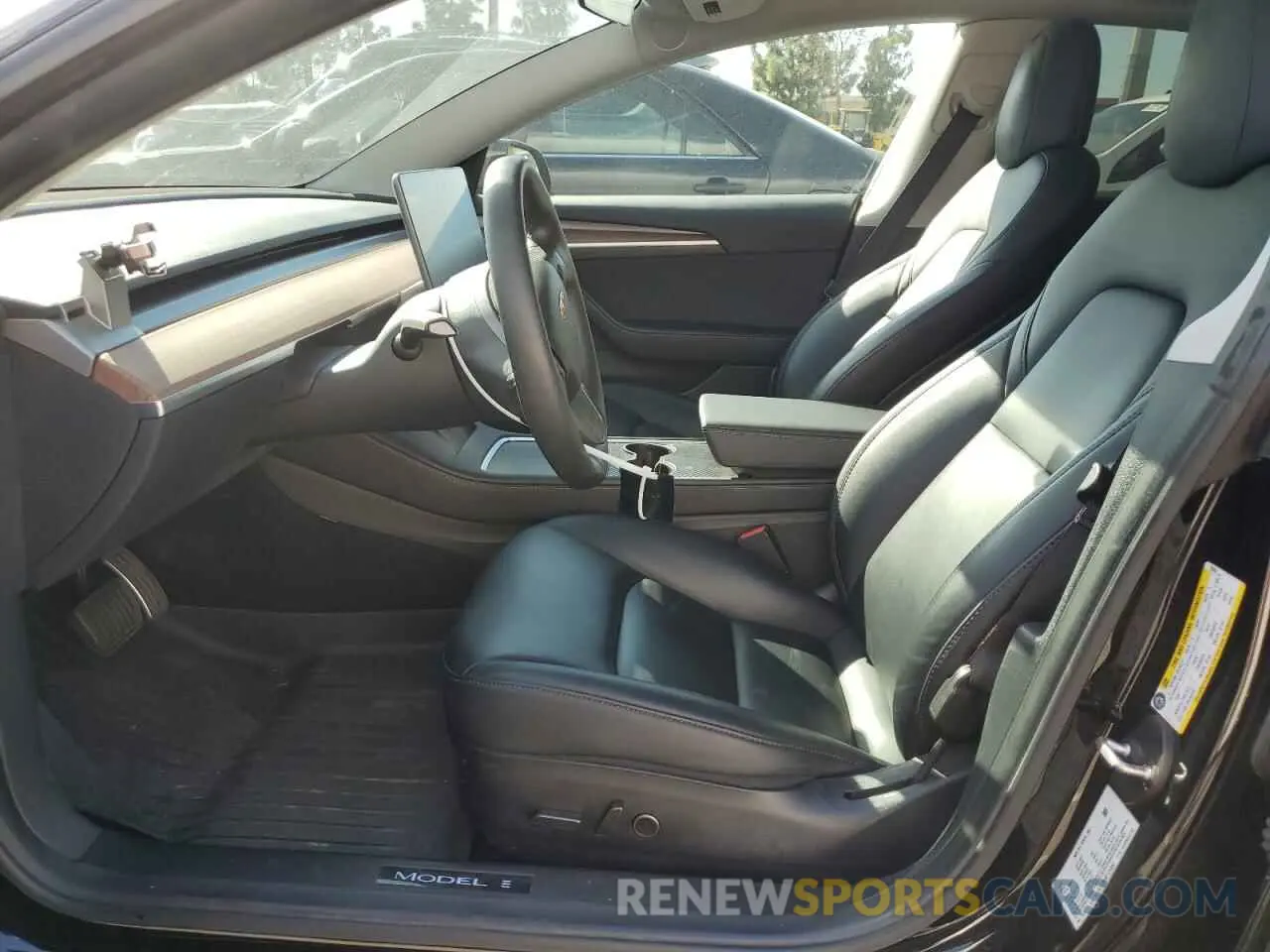 7 fotografías del automóvil dañado 5YJ3E1EB8NF125934 TESLA MODEL 3 2022