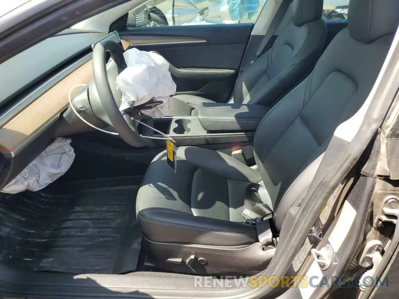 7 fotografías del automóvil dañado 5YJ3E1EB8NF129126 TESLA MODEL 3 2022