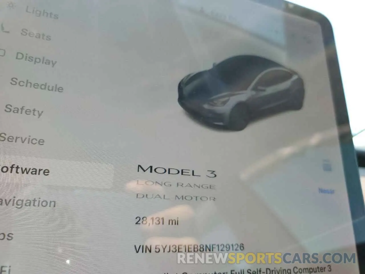 9 fotografías del automóvil dañado 5YJ3E1EB8NF129126 TESLA MODEL 3 2022