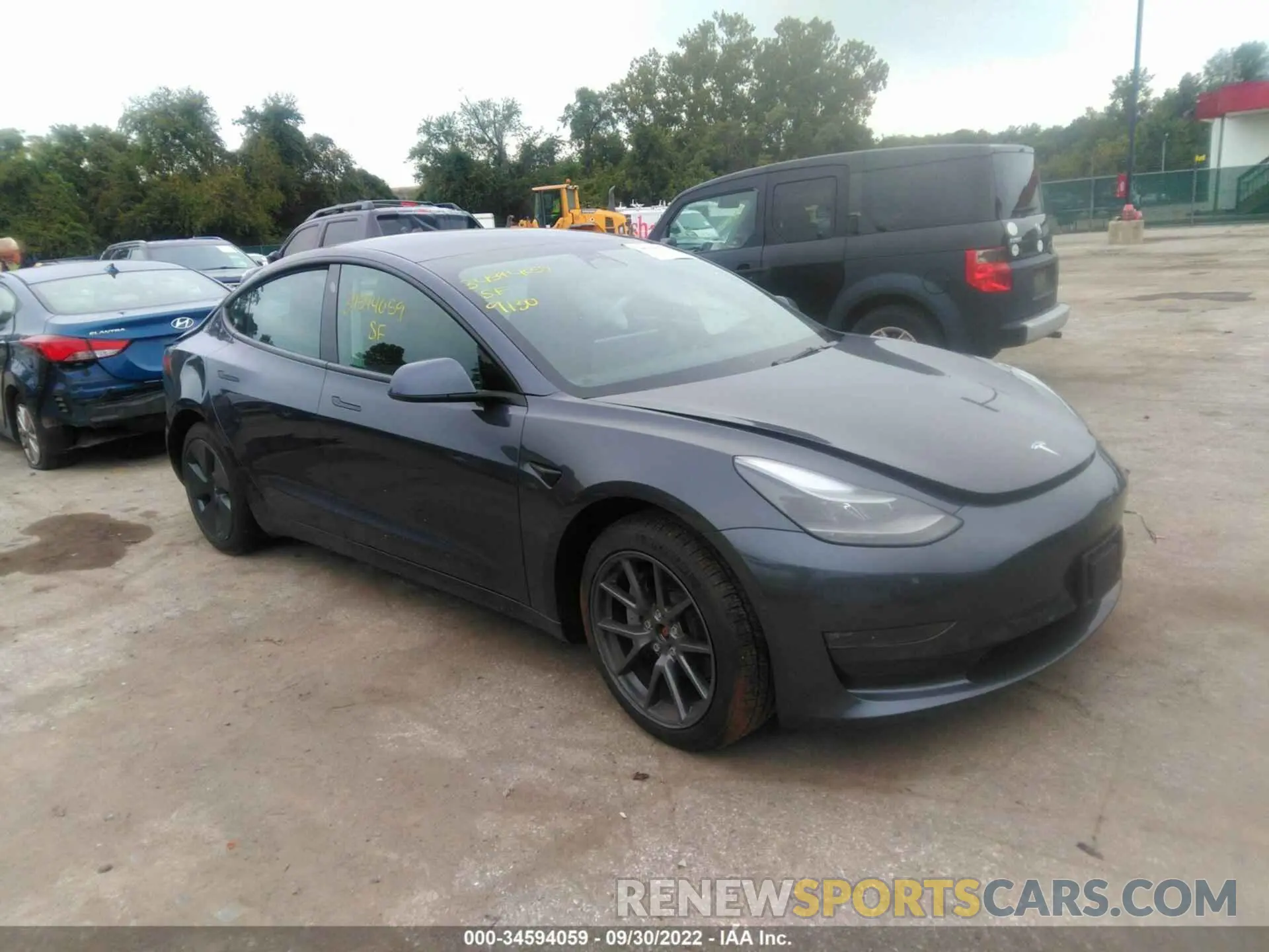 1 fotografías del automóvil dañado 5YJ3E1EB8NF164474 TESLA MODEL 3 2022