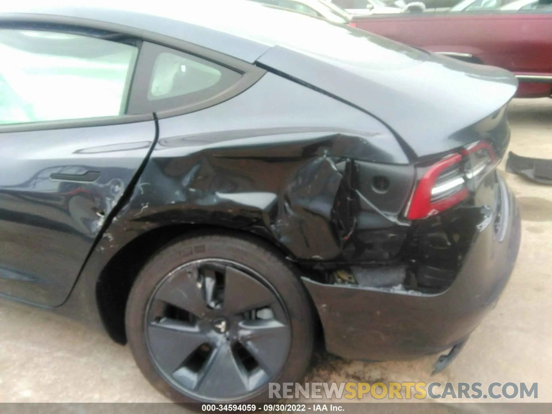 6 fotografías del automóvil dañado 5YJ3E1EB8NF164474 TESLA MODEL 3 2022