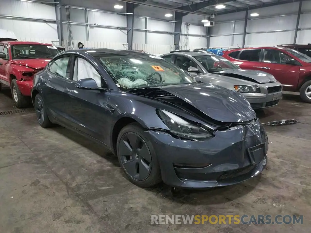 1 fotografías del automóvil dañado 5YJ3E1EB8NF185468 TESLA MODEL 3 2022