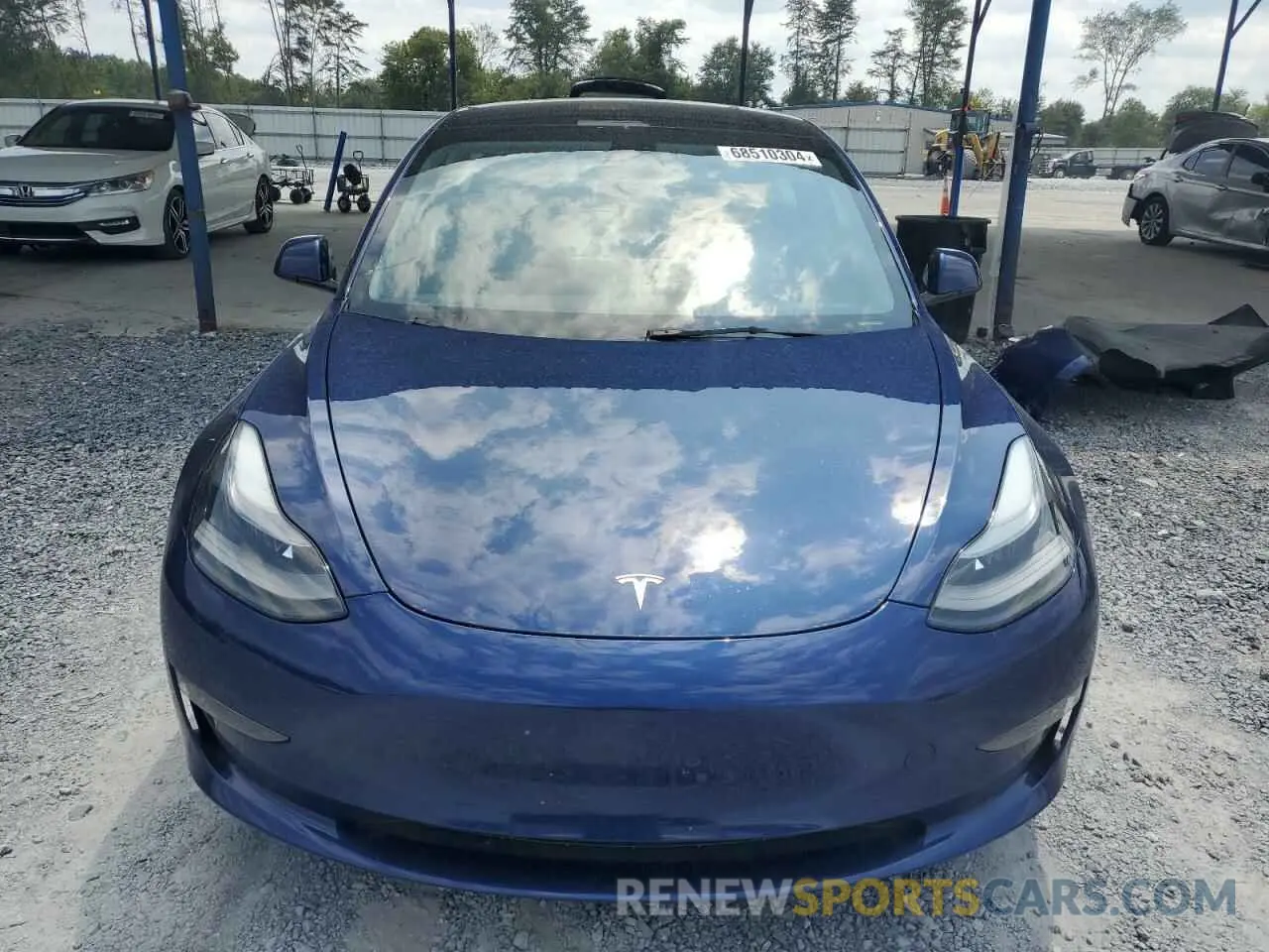 5 fotografías del automóvil dañado 5YJ3E1EB8NF188029 TESLA MODEL 3 2022