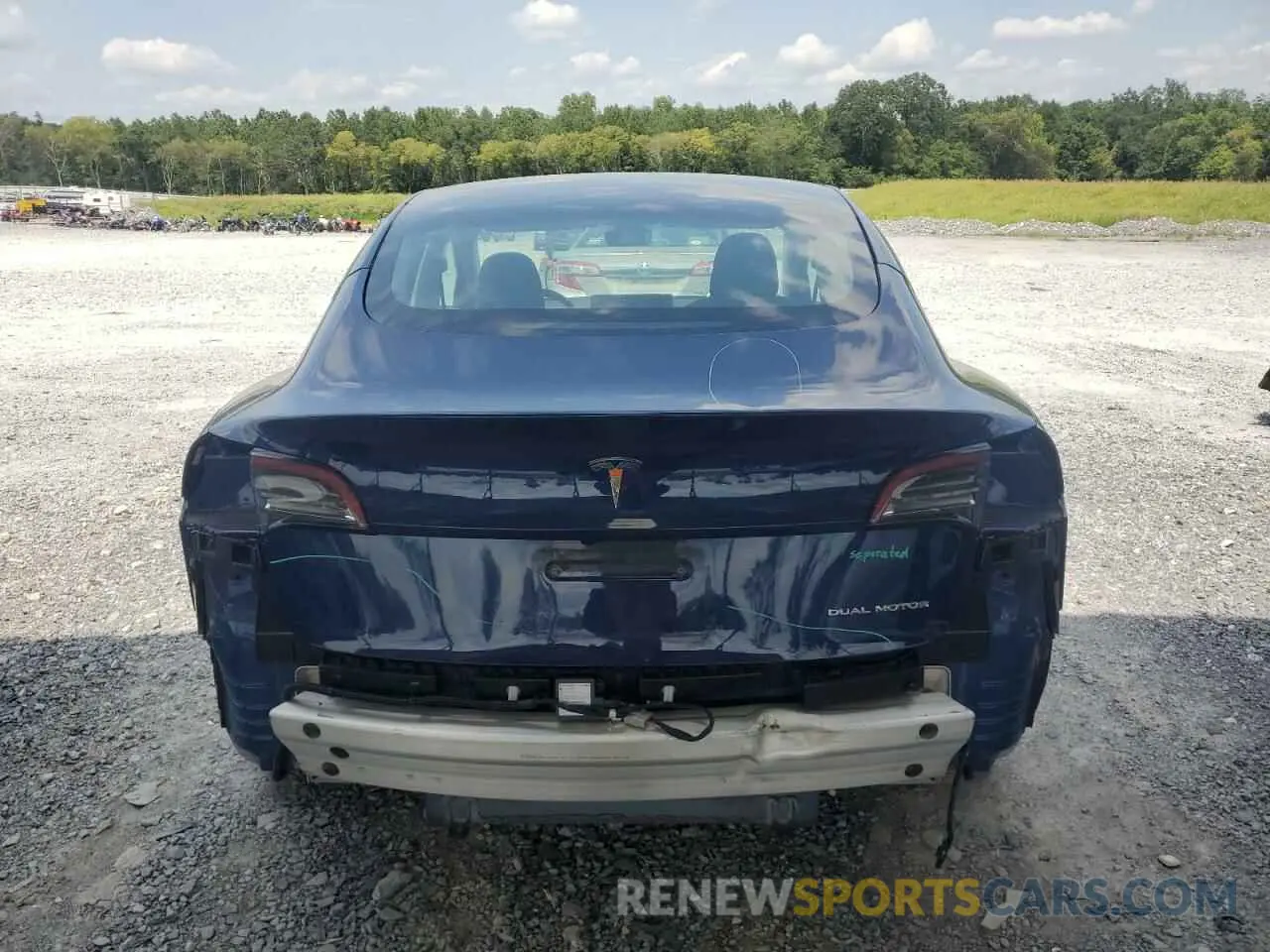 6 fotografías del automóvil dañado 5YJ3E1EB8NF188029 TESLA MODEL 3 2022