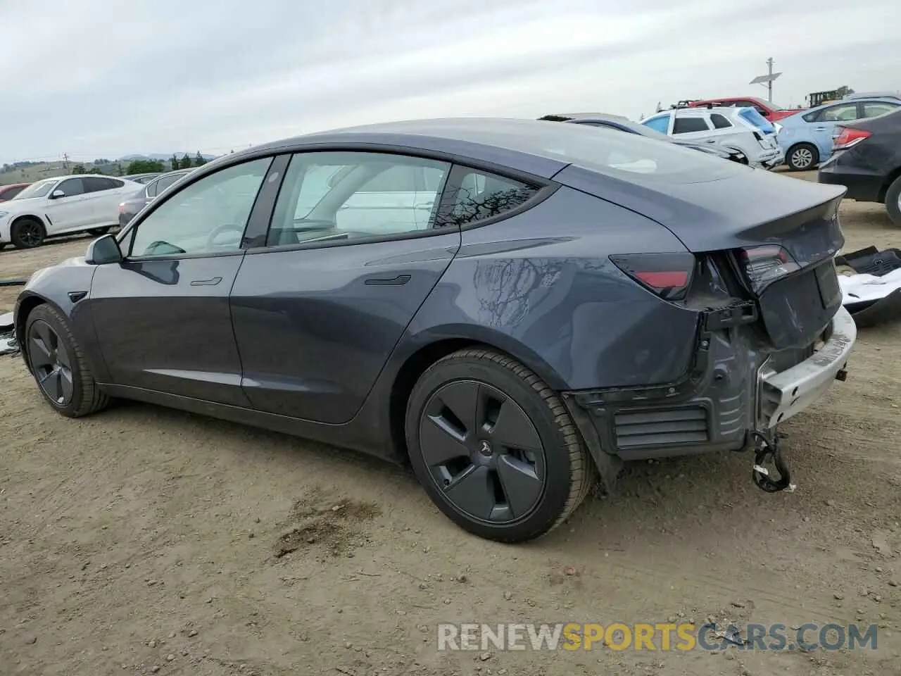 2 fotografías del automóvil dañado 5YJ3E1EB8NF207145 TESLA MODEL 3 2022