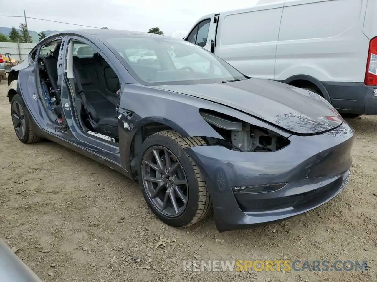 4 fotografías del automóvil dañado 5YJ3E1EB8NF207145 TESLA MODEL 3 2022