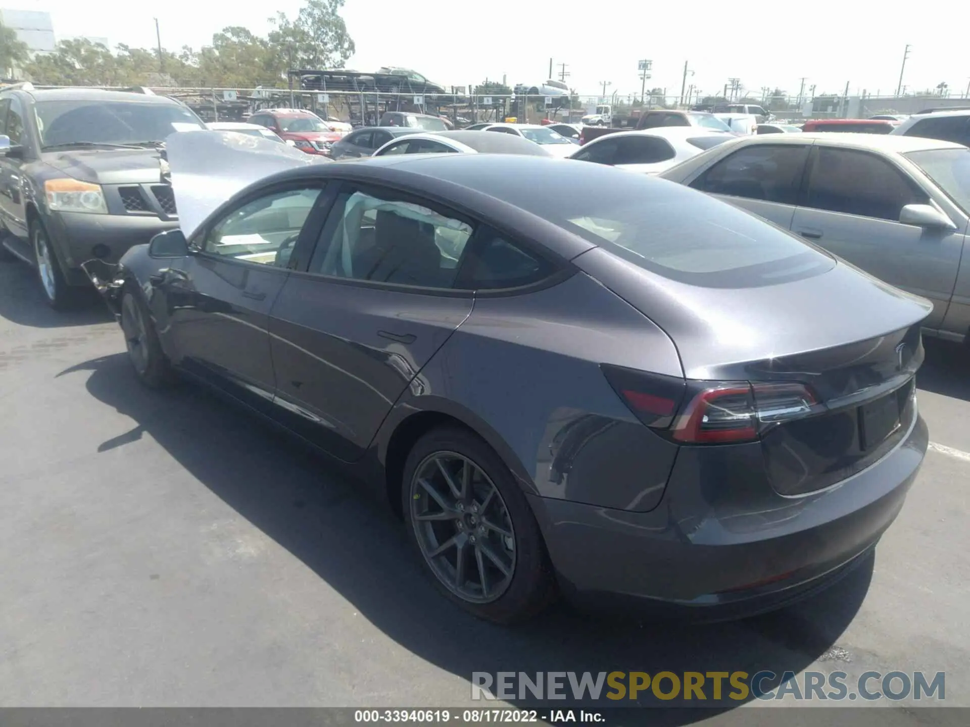 3 fotografías del automóvil dañado 5YJ3E1EB8NF207789 TESLA MODEL 3 2022