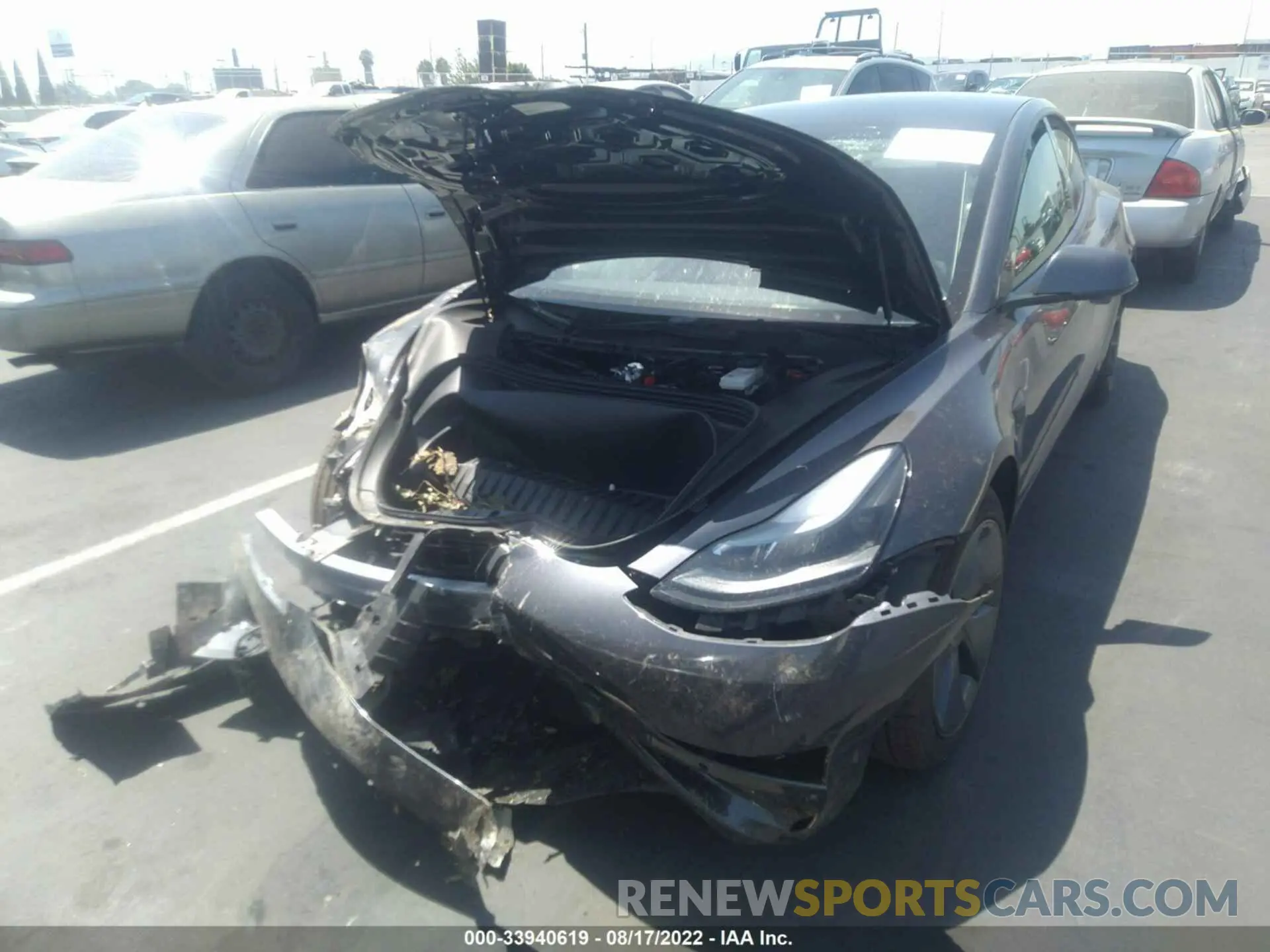 6 fotografías del automóvil dañado 5YJ3E1EB8NF207789 TESLA MODEL 3 2022