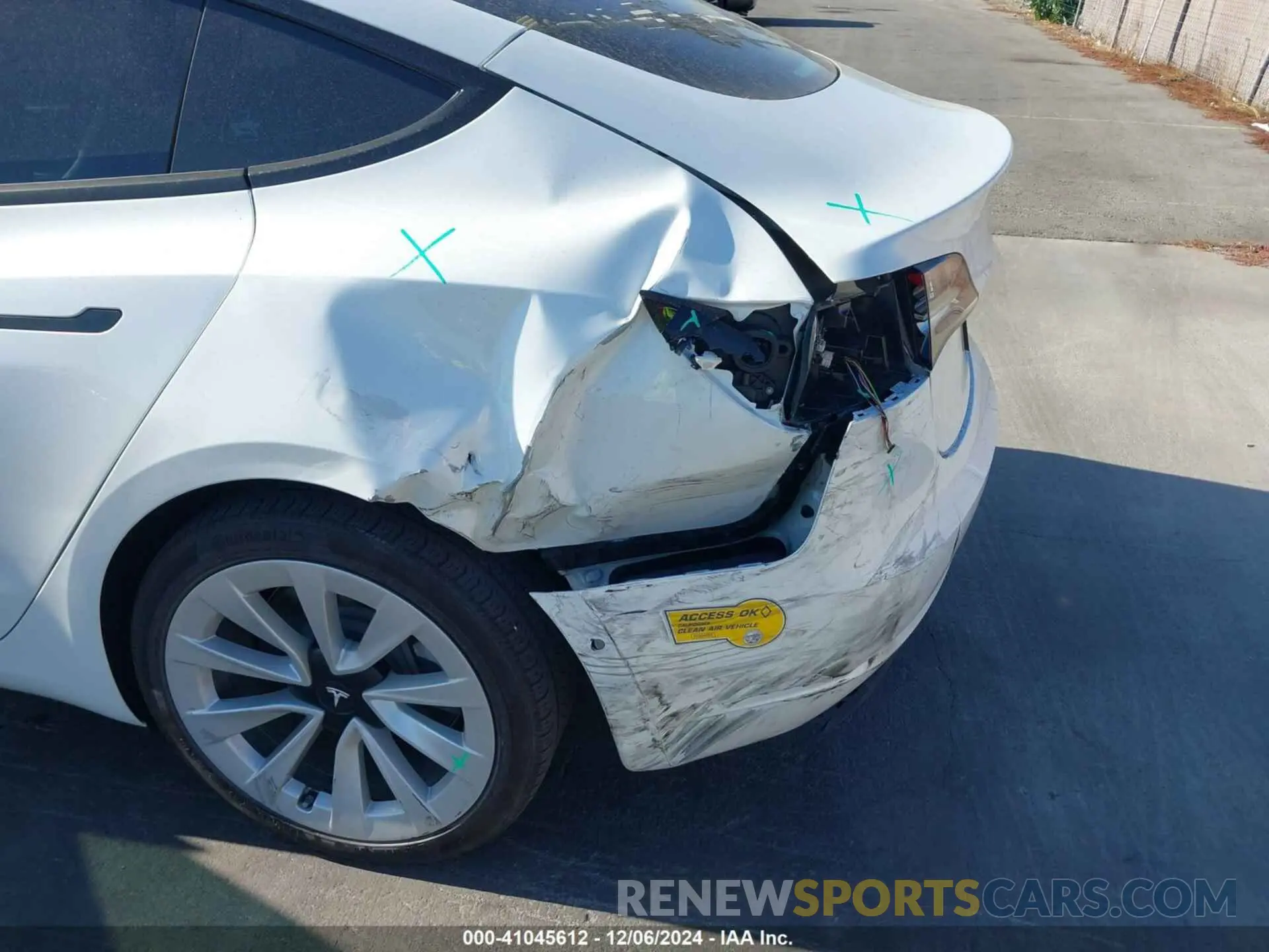 6 fotografías del automóvil dañado 5YJ3E1EB8NF212071 TESLA MODEL 3 2022