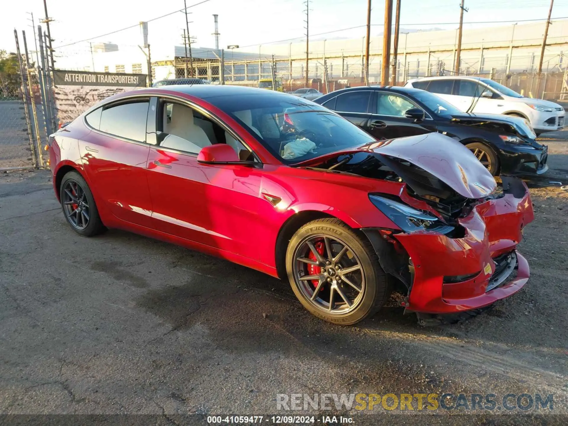 1 fotografías del automóvil dañado 5YJ3E1EB8NF213205 TESLA MODEL 3 2022