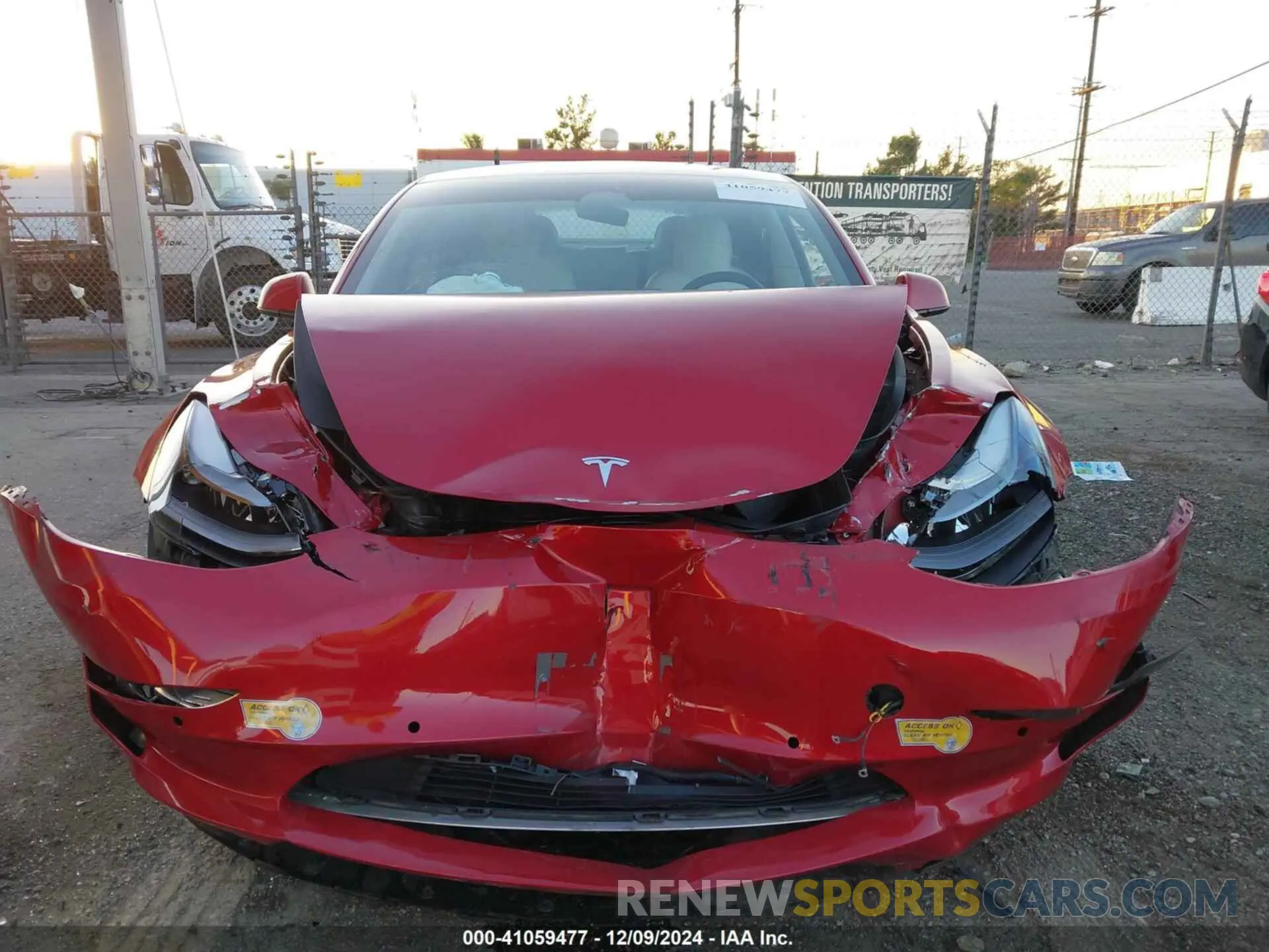 6 fotografías del automóvil dañado 5YJ3E1EB8NF213205 TESLA MODEL 3 2022