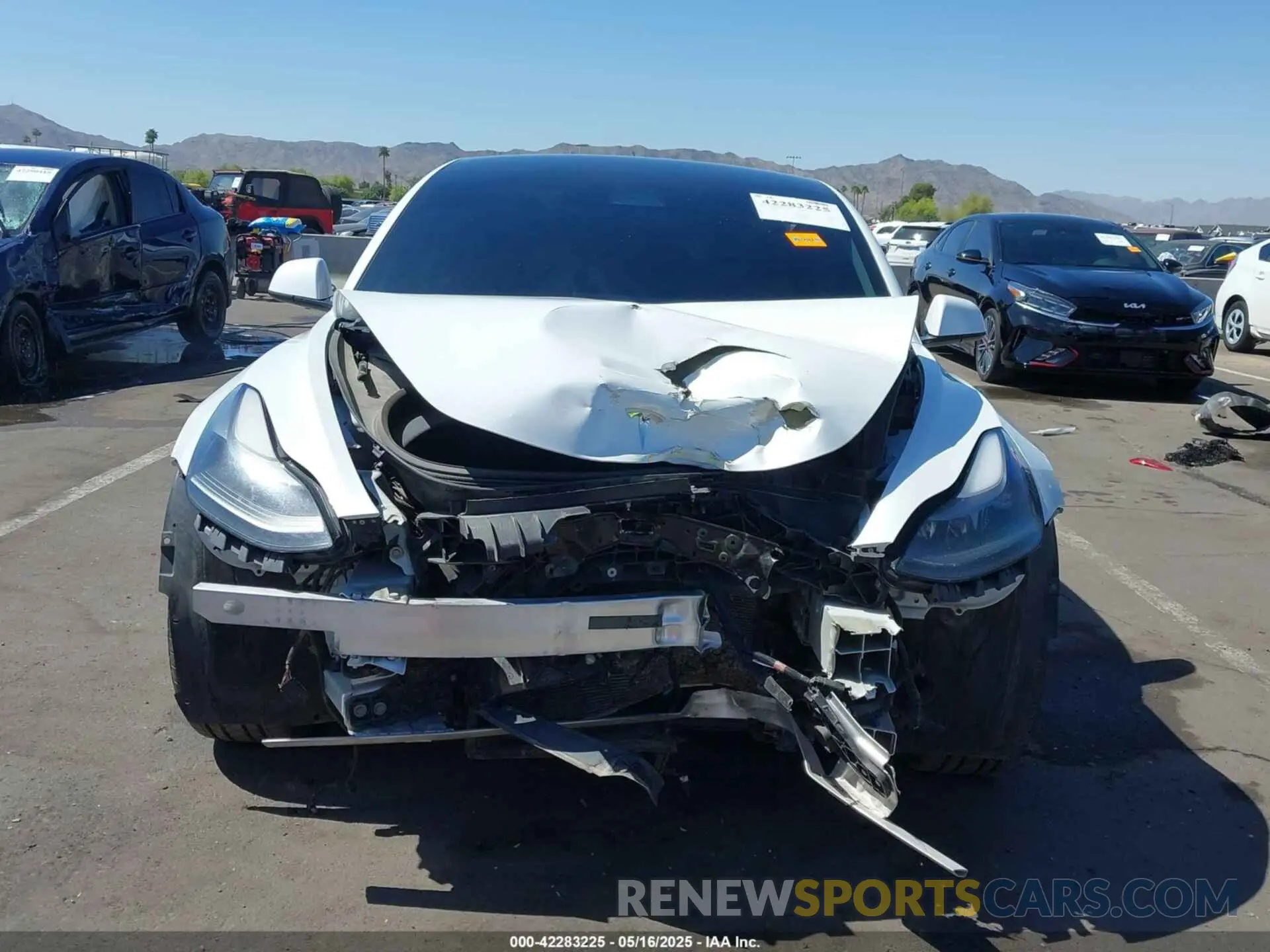 6 fotografías del automóvil dañado 5YJ3E1EB8NF228951 TESLA MODEL 3 2022