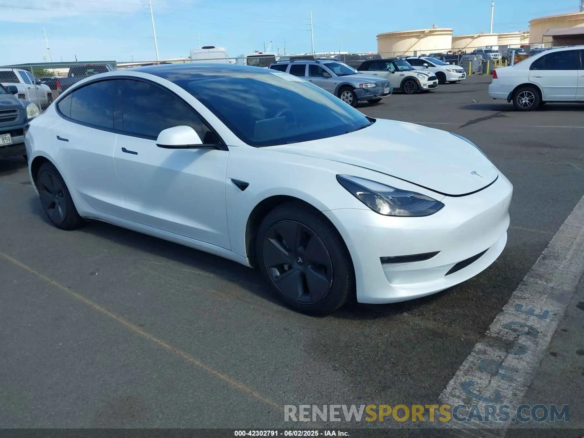 1 fotografías del automóvil dañado 5YJ3E1EB8NF232479 TESLA MODEL 3 2022